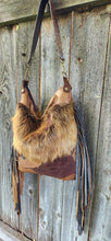 BEAVER HIDE/LEATHER SHOULDER BAG