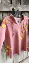 Sweatshirt w/ Daisy applique  ExLarge Muted Dusty Rose