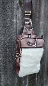 HAIR ON HIDE SLING BAG/CROSSBODY