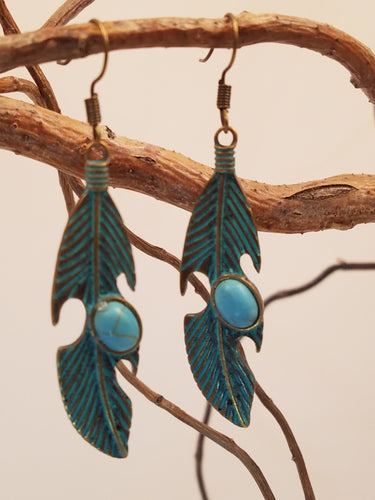 FEATHER DANGLE EARRING NO. 44