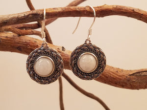 NATURAL MOONSTONE EARRINGS NO. 61