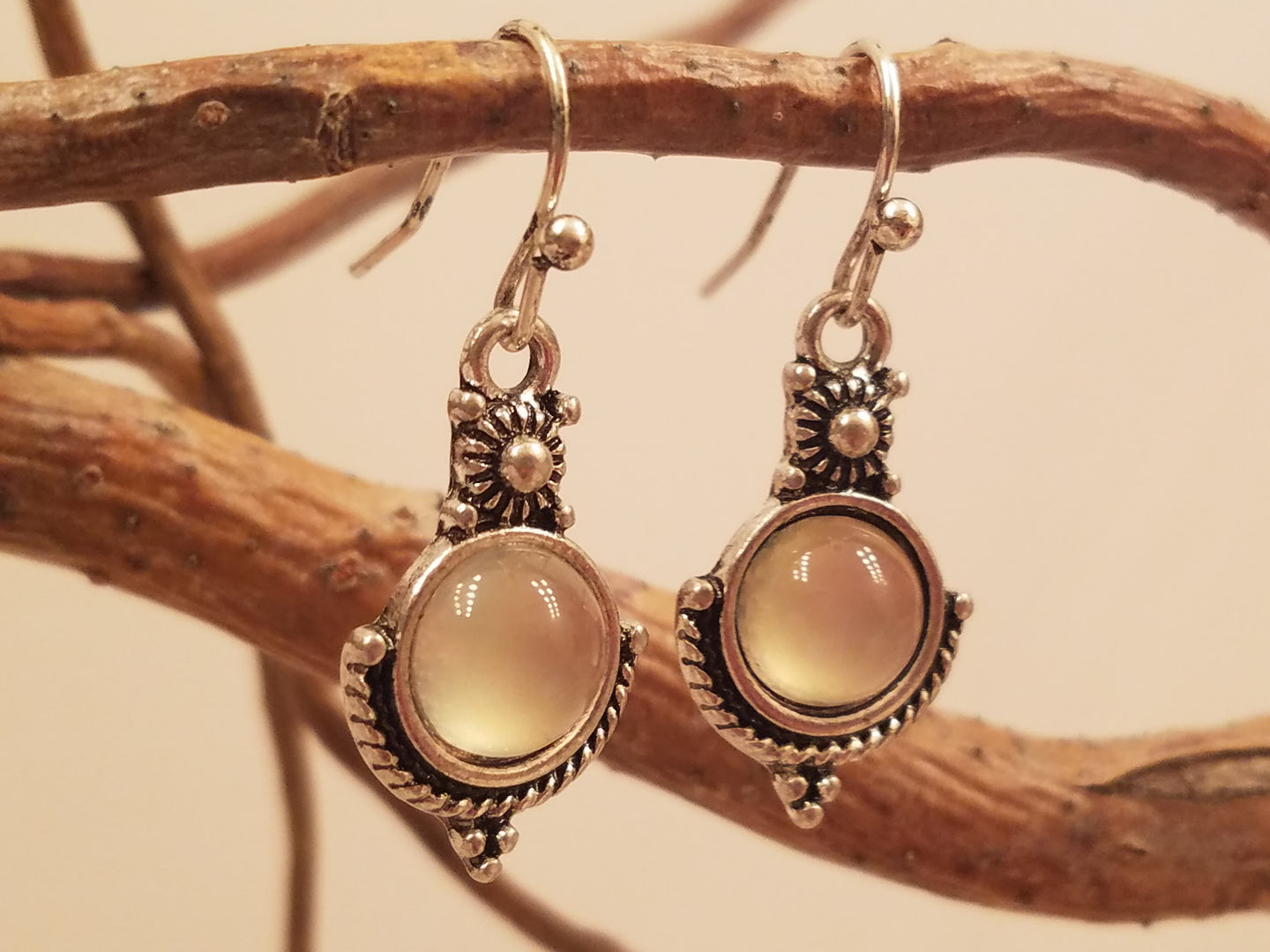 MOONSTONE DANGLE EARRINGS NO.