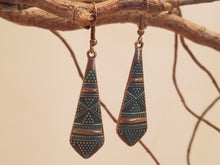 BOHEMIAN TIBETAN ANTIQUE COPPER EARRINGS