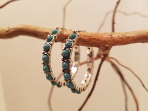 NAVAJO STYLE HOOP EARRINGS NO.8