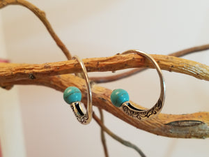 BOHEMIAN TIBETAN HOOP EARRINGS