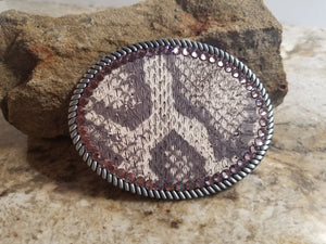 BURMESE PYTHON SKIN BELT BUCKLE No. 3