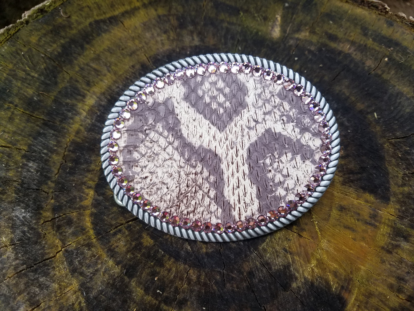 BURMESE PYTHON SKIN BELT BUCKLE No. 3