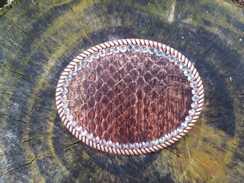 COPPER SNAKE SKIN BELT BUCKLE