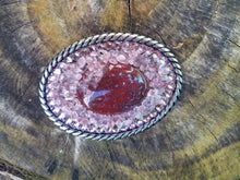 BELT BUCKLE RED LIGHTLENE AGATE