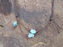 OLD TOWN - TURQUOISE LEATHER NECKLACE