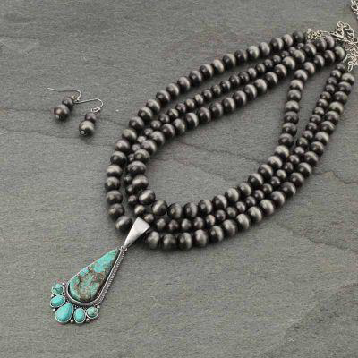 NAVAJO - NO.88 NATURAL STONE NECKLACE SET