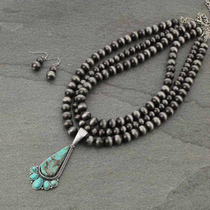 NAVAJO - NO.88 NATURAL STONE NECKLACE SET